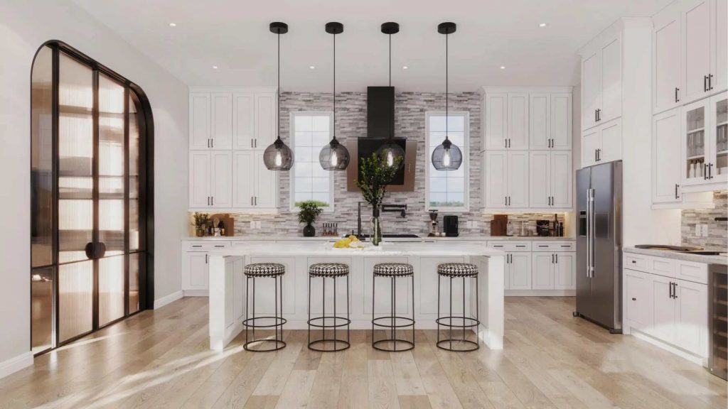 Smart kitchen renovation in New Brunswick with natural wood and energy-efficient lighting