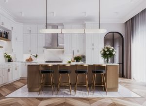 Handcrafted custom natural wood kitchen cabinets and storage solutions designed by RenoMe in Dieppe New Brunswick.